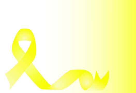 Yellow Vector Ribbon Design Of Awareness Month