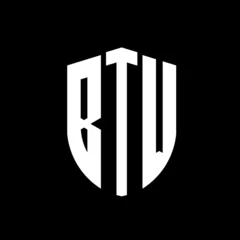 Fotobehang BTW letter logo design. BTW modern letter logo with black background. BTW creative  letter logo. simple and modern letter logo. vector logo modern alphabet font overlap style. Initial letters BTW  © SabrinShaka