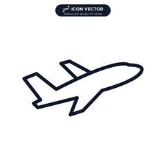 airplane icon symbol template for graphic and web design collection logo vector illustration