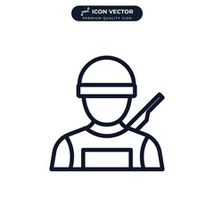 Military soldier army icon symbol template for graphic and web design collection logo vector illustration