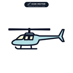 helicopter icon symbol template for graphic and web design collection logo vector illustration