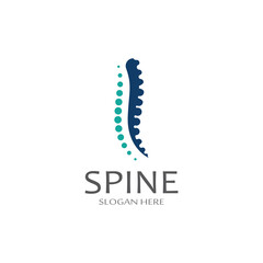 Spinal diagnostics, spine care, and spine health. With modern vector icon design concept logo template illustration