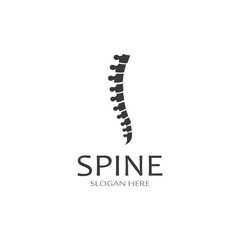 Spinal diagnostics, spine care, and spine health. With modern vector icon design concept logo template illustration