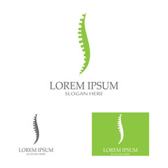 Obraz premium Spinal diagnostics, spine care, and spine health. With modern vector icon design concept logo template illustration