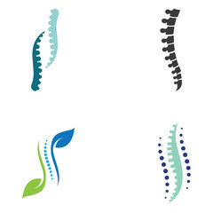 Spinal diagnostics, spine care, and spine health. With modern vector icon design concept logo template illustration