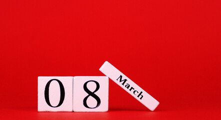 White wooden calendar with the date 