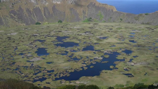 inside of orongo's volcano