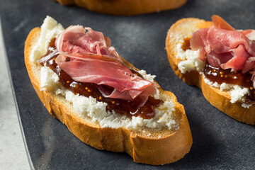 Homemade Prosciutto Goat Cheese Toast
