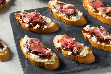 Homemade Prosciutto Goat Cheese Toast