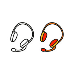 Doodle headphones with microphone.