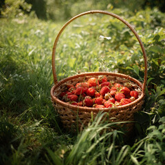 Fototapeta na wymiar basket of berries