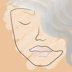 Woman face abstract design 
