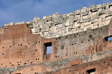 Detail of Colosseum in Rome (Roma)