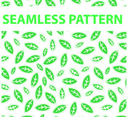 leaf green plant autumn spring fresh wrap seamless repeat pattern tile eco
