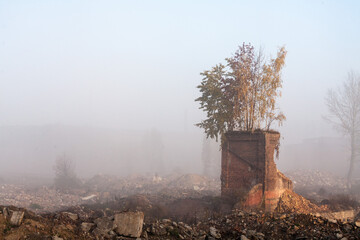 Landscape of industry: mine factories smelters railway 