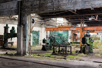 Landscape of industry: mine factories smelters railway 