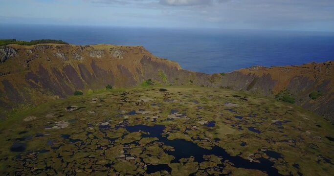 drone from orongo volcano
