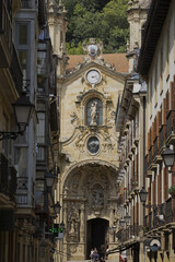 Église Baroque Santa Maria à St Sébastien Donostia, Calle Mayor en Espagne
