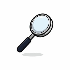 cartoon magnifying glass illustration. for mascot logo or icon