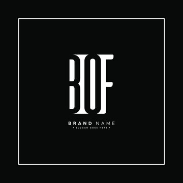 Initial Letter BOF Logo - Simple Monogram Logo for Initials B, O and F