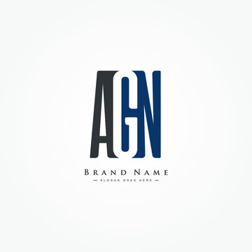 Minimal Business logo for Alphabet AGN - Initial Letter A, G and N