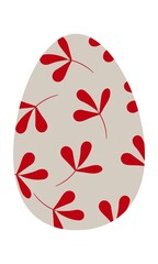 Easter beige egg with red branches