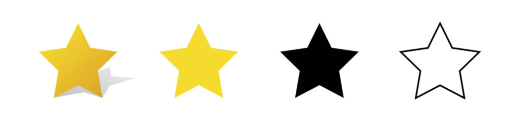 Rating stars rate review icon set vector on transparent background. Vector illustration.