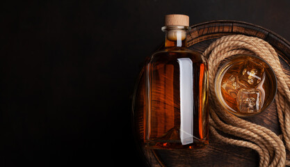 Bottle with rum