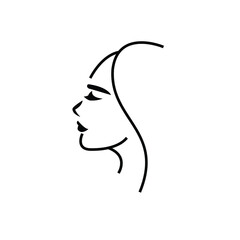Woman face logo design Vector logo - mother with baby. Happy Mothers Day.