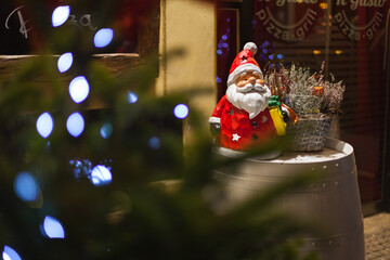 santa claus with christmas tree