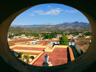 view from the top of the fortress in Santiago de Cuba 