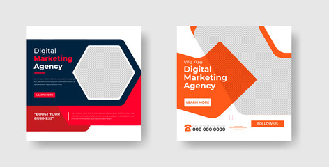 creative marketing agency | Social Media Post | Banner. digital business marketing agency social media post and web banner 