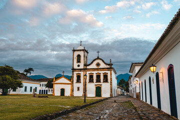 Downtown in the streets of the historic center of Paraty RJ Brazil.