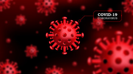 Vector of Coronavirus 2019-nCoV and Coronavirus background. COVID-19 Corona Virus Outbreaking and Pandemic Medical Health Risk Concept. Vector Illustration eps 10