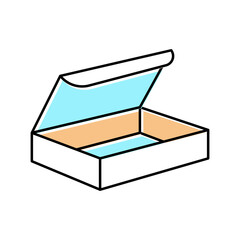 delivering package box color icon vector illustration - obrazy, fototapety, plakaty