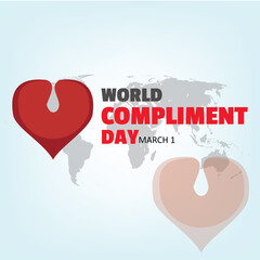 Vector World Compliment Day. Simple and Elegant - obrazy, fototapety, plakaty