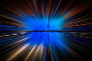 Fond abstrait futuriste en couleurs bleu et rouge. Effet explosion. © ODIN Daniel