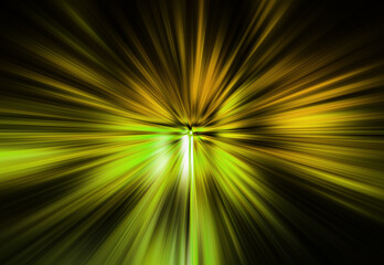 Obraz premium Fond abstrait futuriste en couleurs vert et jaune. Effet explosion.