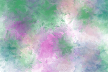 Watercolor wet wash splash invitation card background template on a white background. Creative cover design.