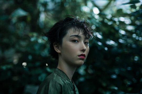 植物園 女性