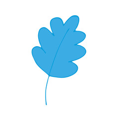 Leaves in the style of doodles. Vector design elements of a black line drawn by hand. Leaves of various plants, flowers and trees. Vector illustration.