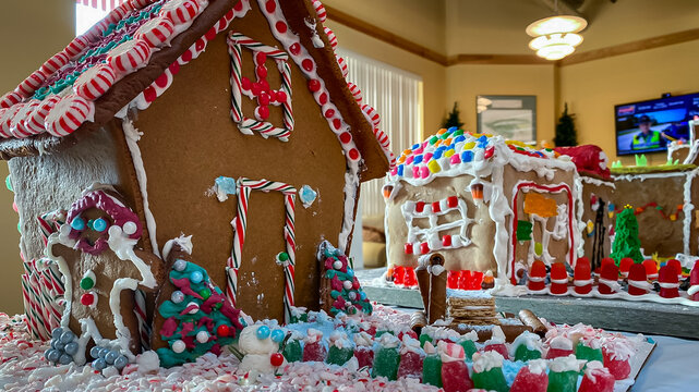 Public Ginger Bread House Contest Display