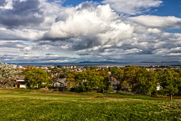 Fototapeta premium Cloudy drama over the sleeping giant - Thunder Bay, ON, Canada