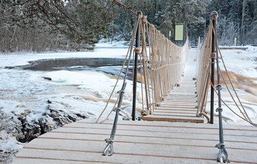 One of the most famous places in the Republic of Karelia is the Ruskeala waterfalls in the winter season. Traveling in Russia, Republic of Karelia