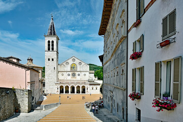 Spoleto, duomo,  cattedrale di Santa Maria Assunta, piazza del duomo