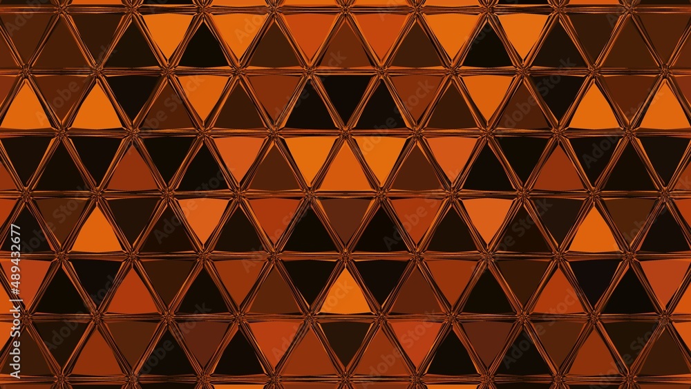 Aufkleber copper gold coloured triangular shapes on a black background making diverse patterns and designs