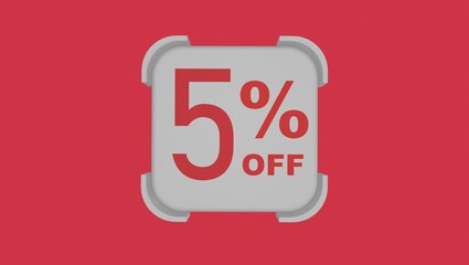 3d number with percentage followed by an 