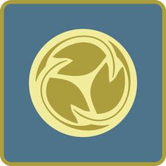 Vector pattern in the style of Art Deco with lotus leaves