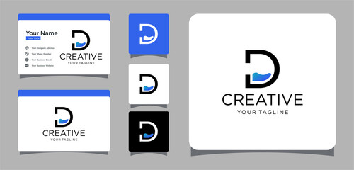 letter D and water design inspiration