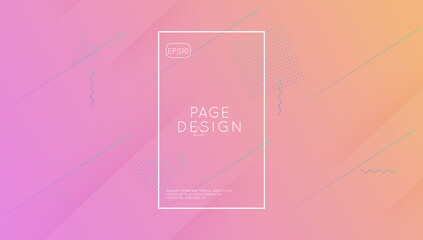 Gradient Flyer. Modern Concept. Cool Minimal Cover. Art Landing Page. Bright Page. Blue Hipster Shape. Business Invitation. Neon Background. Lilac Gradient Flyer